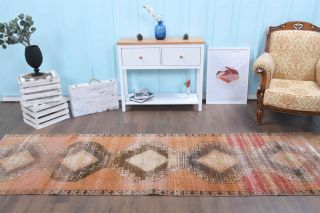 Vintage Oushak Runner Rug - Thumbnail