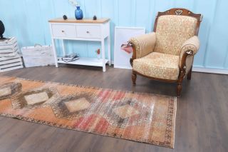 Vintage Oushak Runner Rug - Thumbnail