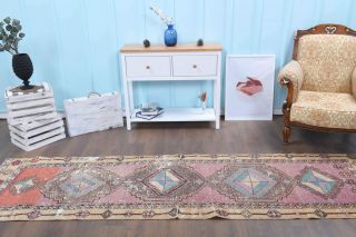 Vintage Oushak Runner Rug - Thumbnail