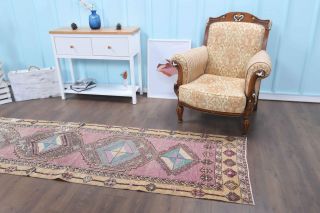 Vintage Oushak Runner Rug - Thumbnail