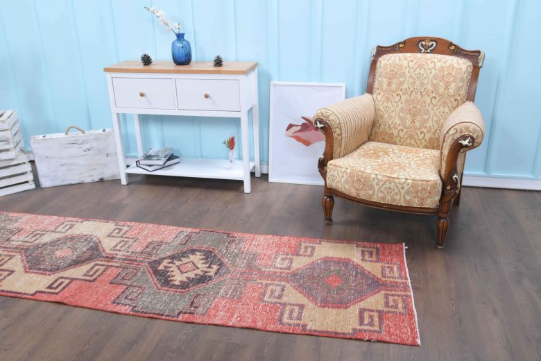 Red Vintage Runner Rug