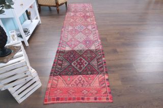 Hand-Knotted Vintage Runner Rug - Thumbnail