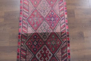 Hand-Knotted Vintage Runner Rug - Thumbnail