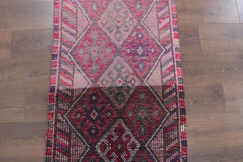 Hand-Knotted Vintage Runner Rug