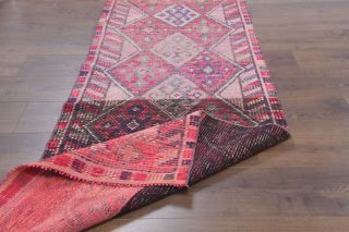 Hand-Knotted Vintage Runner Rug - Thumbnail