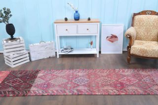 Hand-Knotted Vintage Runner Rug - Thumbnail