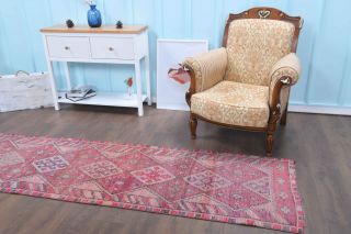 Hand-Knotted Vintage Runner Rug - Thumbnail