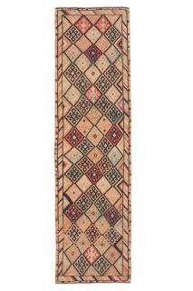 Hand-Knotted Vintage Runner Rug - Thumbnail