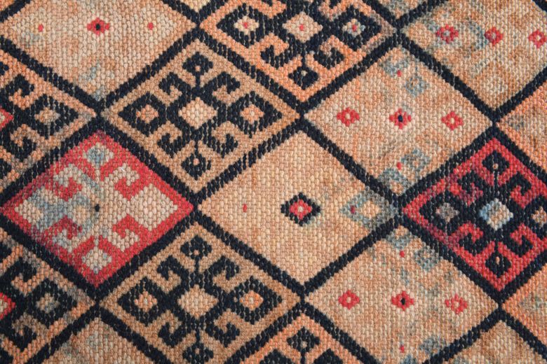 Hand-Knotted Vintage Runner Rug