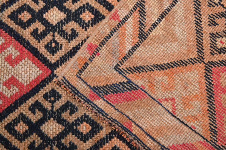 Hand-Knotted Vintage Runner Rug