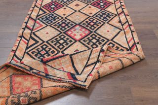 Hand-Knotted Vintage Runner Rug - Thumbnail