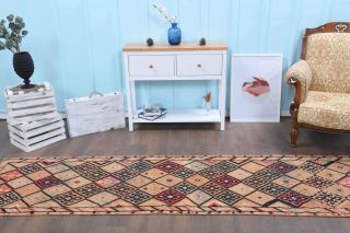 Hand-Knotted Vintage Runner Rug - Thumbnail