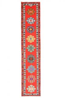Brilliant Hand-Knotted Vintage Anatolian Runner Rug - Thumbnail