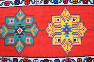 Brilliant Hand-Knotted Vintage Anatolian Runner Rug - Thumbnail
