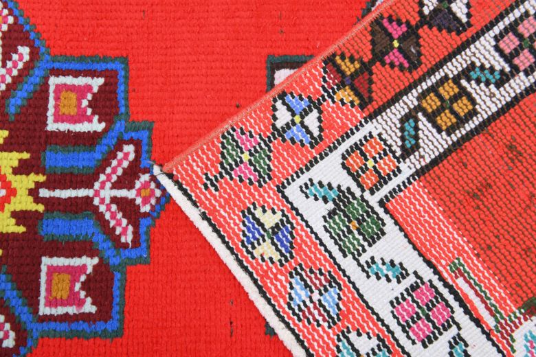 Brilliant Hand-Knotted Vintage Anatolian Runner Rug