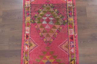 Hand-Knotted Vintage Runner Rug - Thumbnail