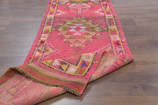 Hand-Knotted Vintage Runner Rug - Thumbnail