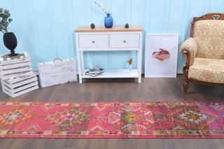 Hand-Knotted Vintage Anatolian Runner Rug - Thumbnail