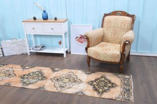 Oriental Vintage Runner Rug - Thumbnail