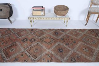 Heirloom Brown Semi-Antique Runner Rug - Thumbnail