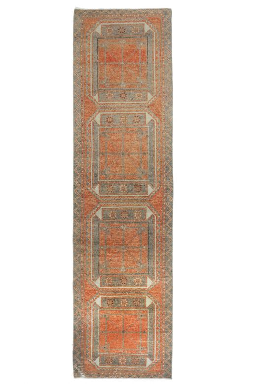 Burnt Orange Vintage Runner Rug