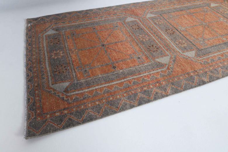 Burnt Orange Vintage Runner Rug