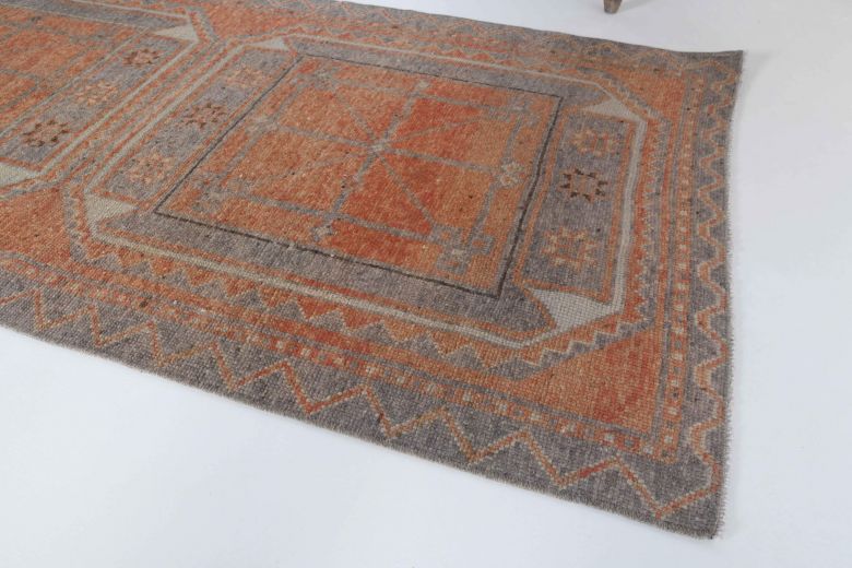 Burnt Orange Vintage Runner Rug