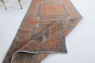 Burnt Orange Vintage Runner Rug - Thumbnail