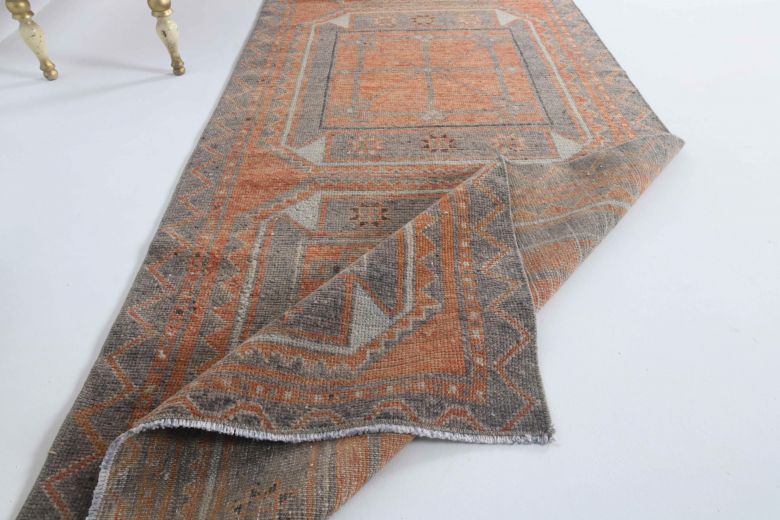 Burnt Orange Vintage Runner Rug