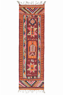 Tasseled Vintage Runner Rug - Thumbnail