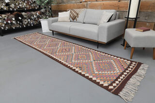 3x12 ft - Flatweave Vintage Runner Rug - Thumbnail