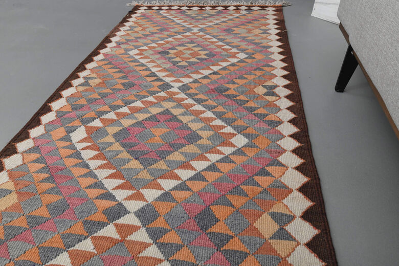 3x12 ft - Flatweave Vintage Runner Rug