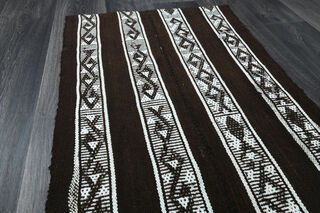 Vintage Black Small Rug - Thumbnail