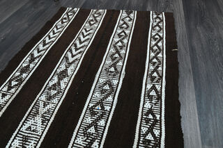 Vintage Black Small Rug - Thumbnail