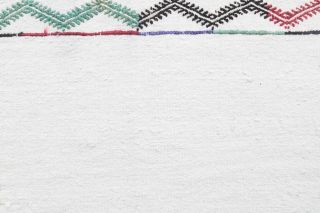 Vintage White Kilim Rug - Thumbnail