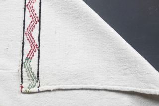 Vintage White Kilim Rug - Thumbnail