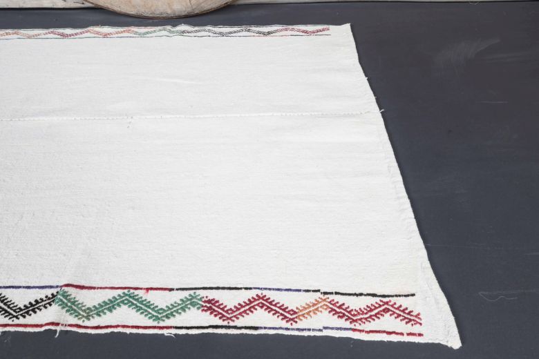 Vintage White Kilim Rug