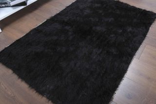 Vintage Black Flatweave Small Rug - Thumbnail