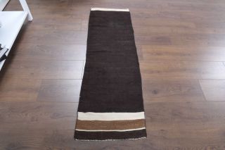 Vintage Brown Runner Rug - Thumbnail