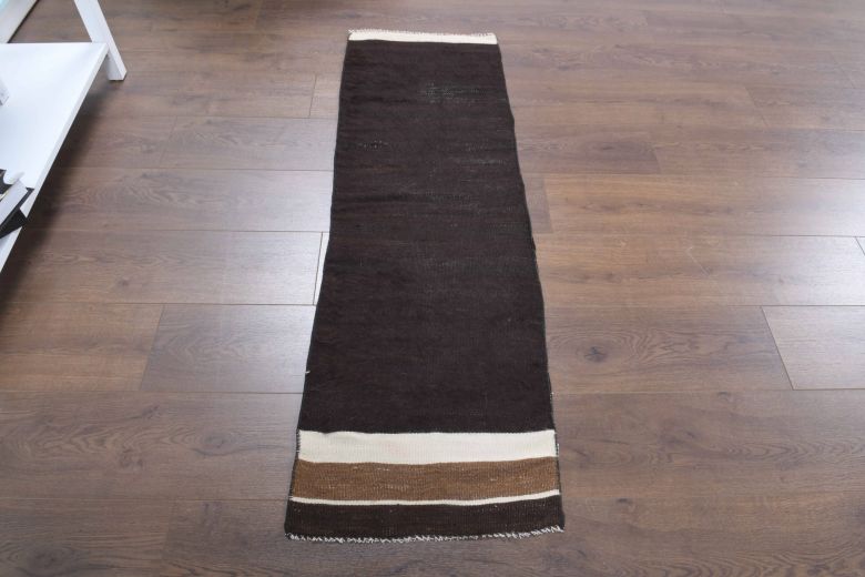 Vintage Brown Runner Rug