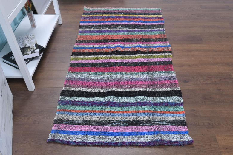 Colorful Vintage Kilim Runner