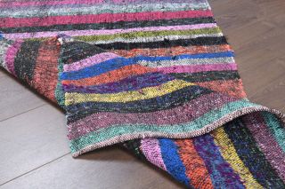 Colorful Vintage Kilim Runner - Thumbnail