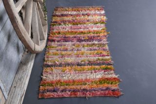 Colorful Vintage Small Rug - Thumbnail