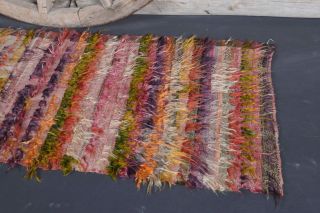 Colorful Vintage Small Rug - Thumbnail