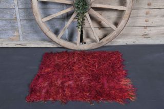 Red Vintage Small Rug - Thumbnail