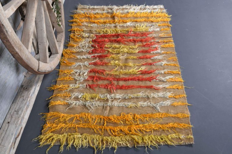 Angora Wool Vintage Small Rug