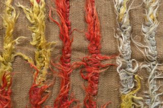 Angora Wool Vintage Small Rug - Thumbnail