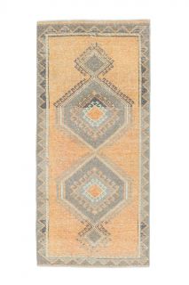 Pastel Orange Vintage Small Rug - Thumbnail