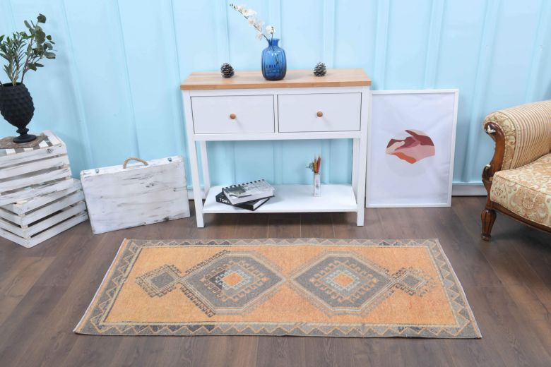 Pastel Orange Vintage Small Rug