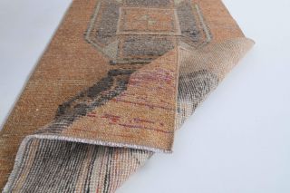 Faded Red Vintage Small Rug - Thumbnail